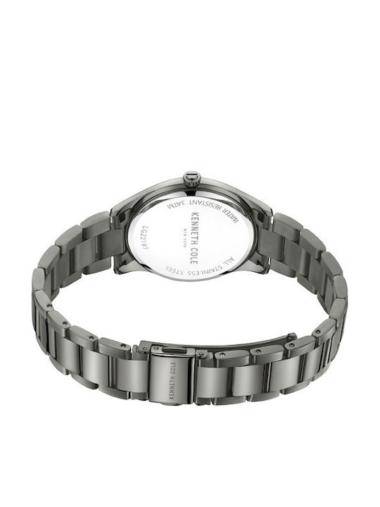Kenneth Cole LADIES CRYSTALS Γυναικείο Ρολόι 34mm Μπαταρίας με Μαύρο Μεταλλικό Μπρασελέ