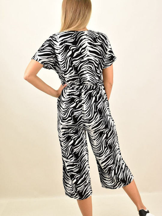 Women's Short-sleeved One-piece Suit Black