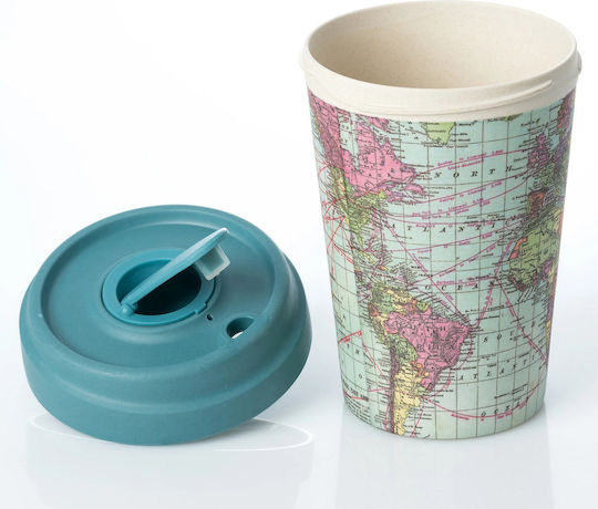 Cup Κούπα Μπαμπού με Καπάκι Πράσινη 400ml