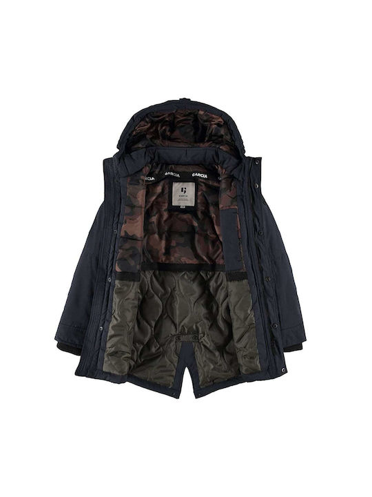 Garcia Jeans Boys Parka Navy Blue with Ηood