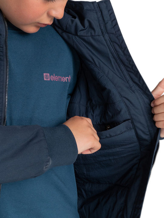 Kids' Casual Jacket Short with Hood Navy Blue