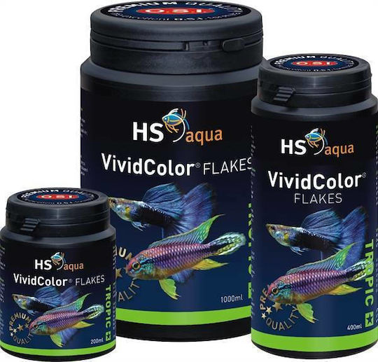 HS Aqua Τροφή για Τροπικά Ψάρια σε Νιφάδες με Σπιρουλίνα 200ml