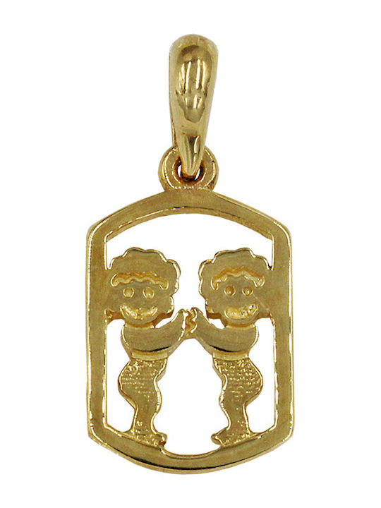 Roloi Kaliamanis Anhänger Kinder Amulett mit Kette aus Gold 14K ZC1001