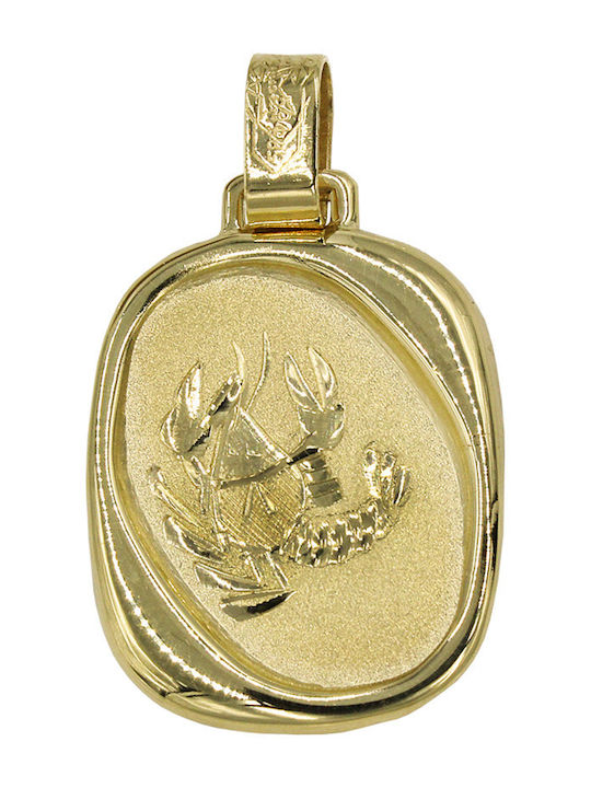 Roloi Kaliamanis Anhänger Kinder Amulett mit Kette aus Gold 14K ZPL1001