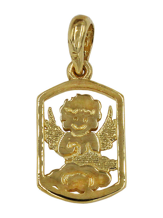 Roloi Kaliamanis Anhänger Kinder Amulett mit Kette aus Gold 14K ZC1001