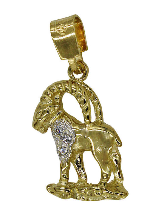 Roloi Kaliamanis Anhänger Kinder Amulett mit Kette aus Gold 14K ZA11001