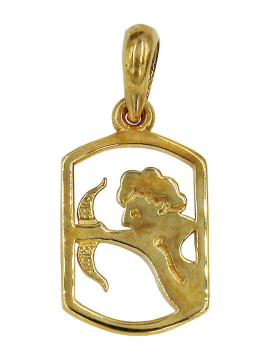 Roloi Kaliamanis Anhänger Kinder Amulett mit Kette aus Gold 14K ZC1001