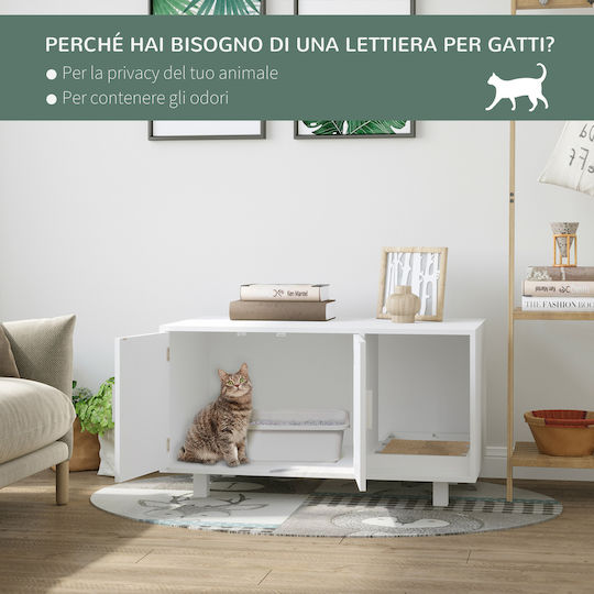 Pawhut Bett Katze Weiß