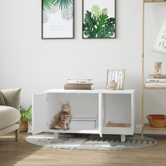 Pawhut Bett Katze Weiß