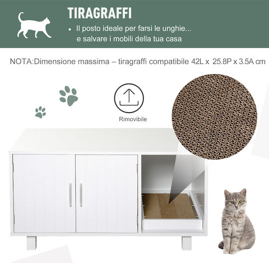 Pawhut Bett Katze Weiß