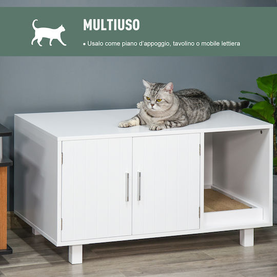 Pawhut Bett Katze Weiß