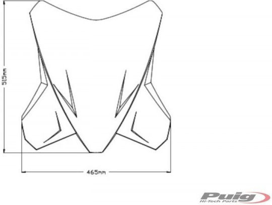 Puig Touring Motorcycle Windshield & Windscreen Tinted Visor for KTM 1290 Super Adventure 20816H