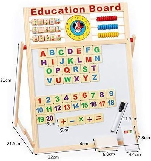 Kinder Tafel & Staffelei Marker / Schwarzes Brett Beidseitig Boden 44x32cm