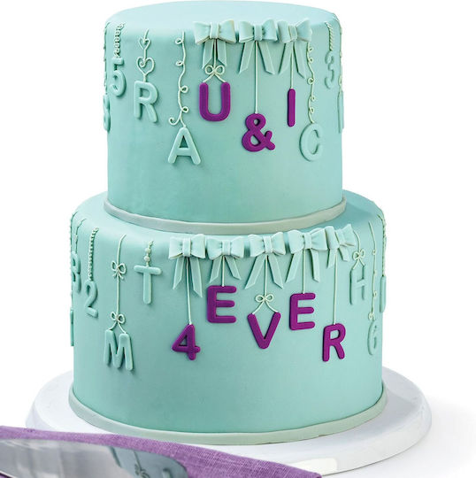 Wilton Kunststoff-Ausstechformen Englisches Alphabet Zahlen & Symbole Set 40 Stück 018.08.903