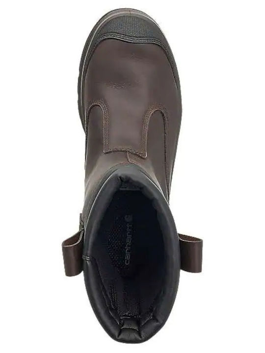 Carhartt Carter Unisex Γαλότσες Εργασίας Κνήμης Καφέ