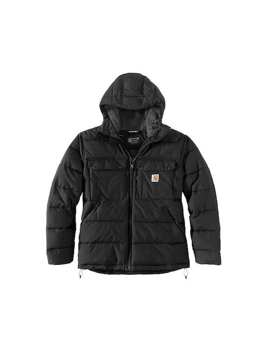 Carhartt Мъжка Работна Яке Fleece с Качулка Черно