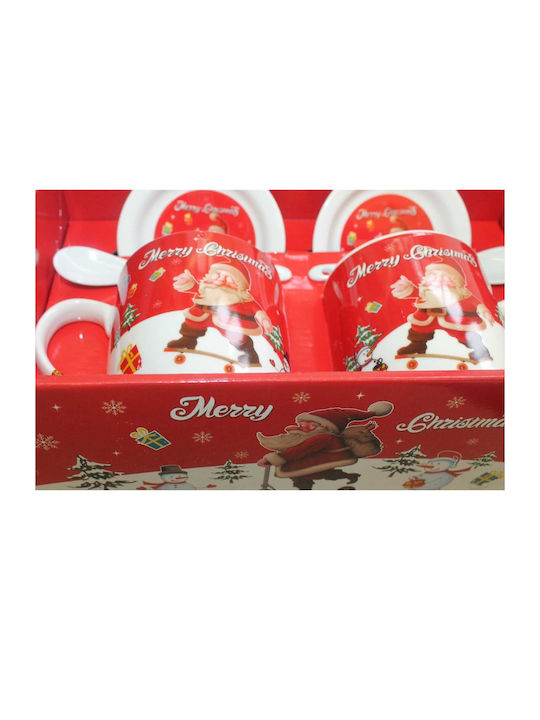 Chengxin Set Weihnachtliche Tassen Mehrfarbig Weihnachtliche Tassen Mehrfarbig 2Stück in Geschenkbox
