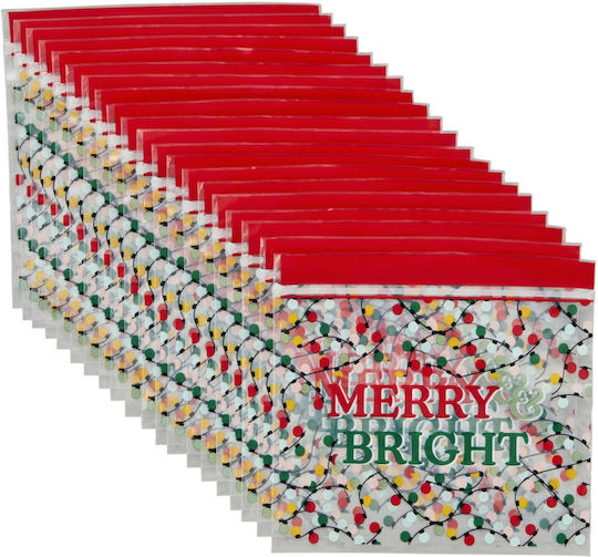 Pungi din plastic pentru alimente cu fermoar Wilton "merry & Bright" 20 buc 17,5x14,5 cm 062.29.132