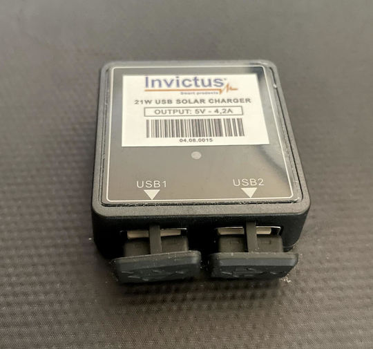 Invictus Αναδιπλούμενο Ηλιακό Panel Φορτιστής 21W με USB Output (Φορητών Συσκευών) (04.08.0015)