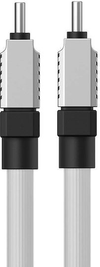 Baseus CoolPlay USB 2.0 Cable USB-C male - USB-C 100W White 1m (CAKW000202)
