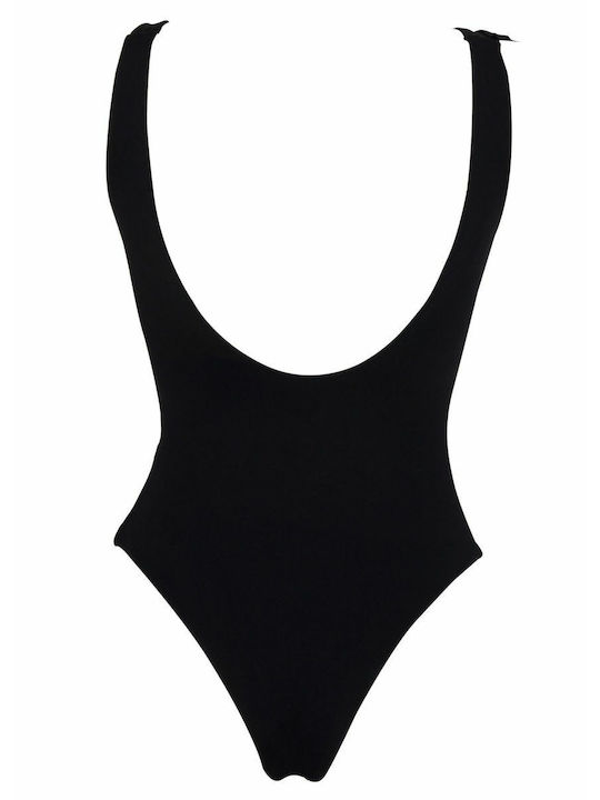 G Secret Slim Strap Padded Swimsuit Black