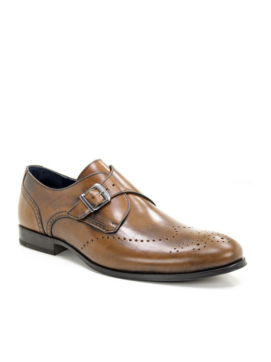 Damiani Men's Leather Oxfords Tabac Brown