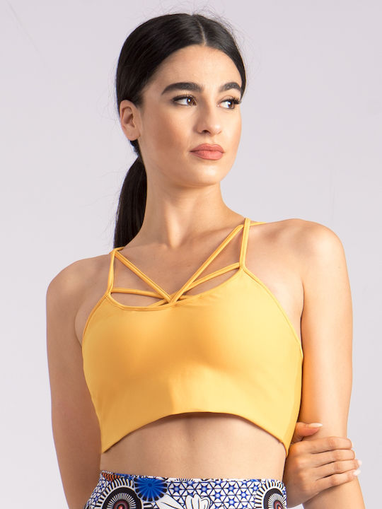 The Lady Women's Sports Bra without Padding Yellow