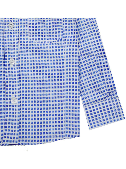 Kinder Geprüft Hemd Langarm Blau
