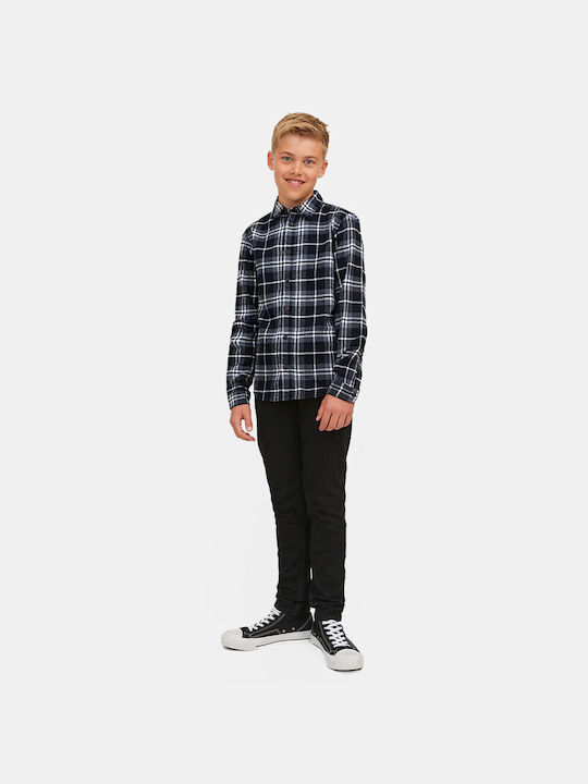 Kids Checked Shirt Blue