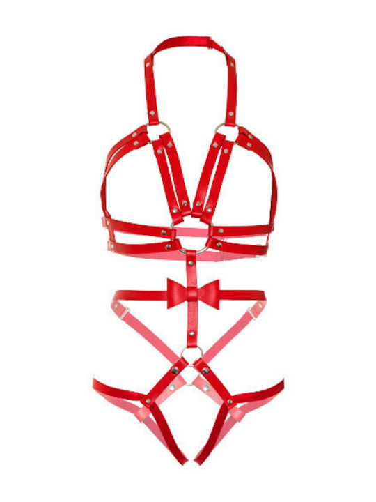 Leg Avenue O-Ring Ciorapi Body Intreg Roșu