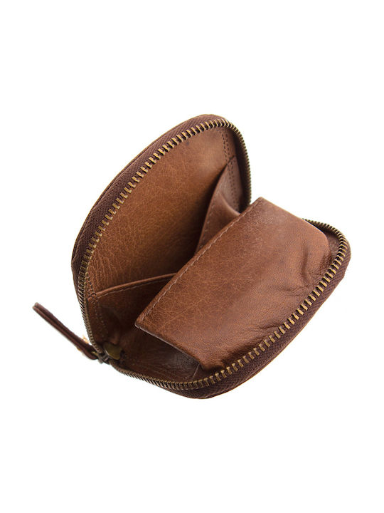 Forest Men's Leather Coin Wallet Brown