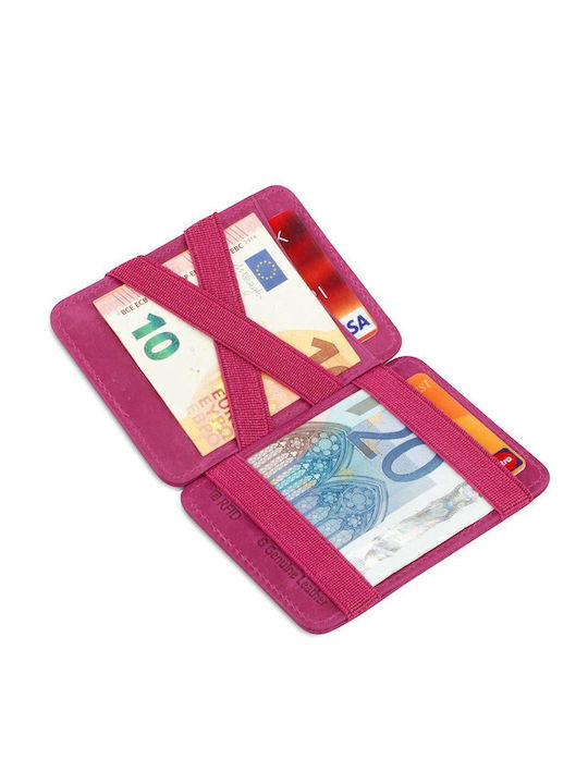 Magic Δερμάτινο Ανδρικό Πορτοφόλι με RFID Ροζ
