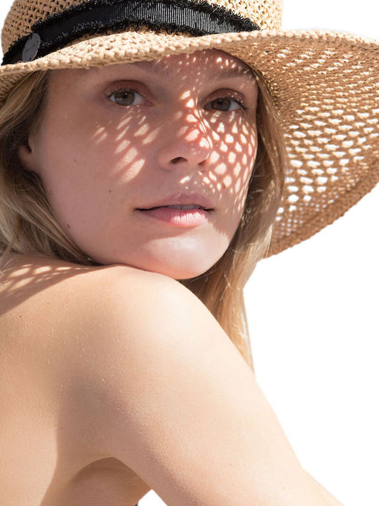 Hurley Wicker Women's Floppy Hat Beige