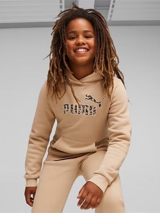 Kinder-Sweatshirt mit Kapuze Beige HOODIE
