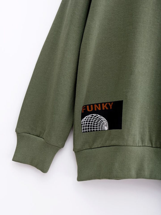 Funky Kinder Sweatshirt mit Kapuze Khaki