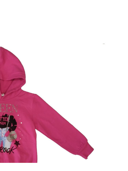 Spark Kids Sweatshirt with Hood Pink