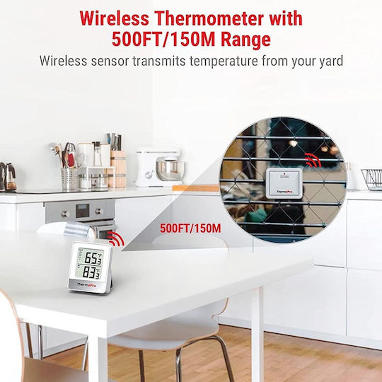 Thermo Pro Θερμόμετρo για Χρήση σε Εσωτερικό & Εξωτερικό Χώρο