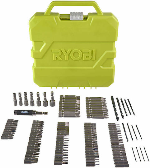 Ryobi Set of 127 Drills HSS with Cylindrical Shank for Metal