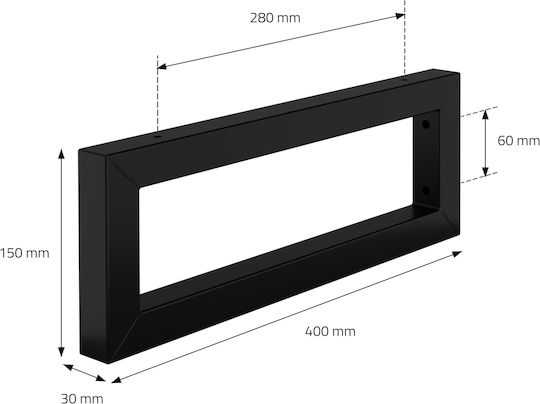 ML-Design Heavy-Duty Metallic Shelf Brackets Black 400x150mm 2pcs 490006962