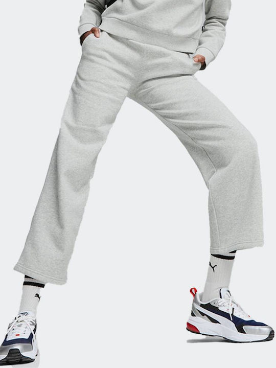 PUMA Logo Παντελόνι Φόρμας Fleece Μπλε