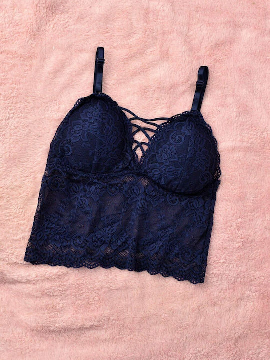 Potre Women's Bralette Bra Navy Blue