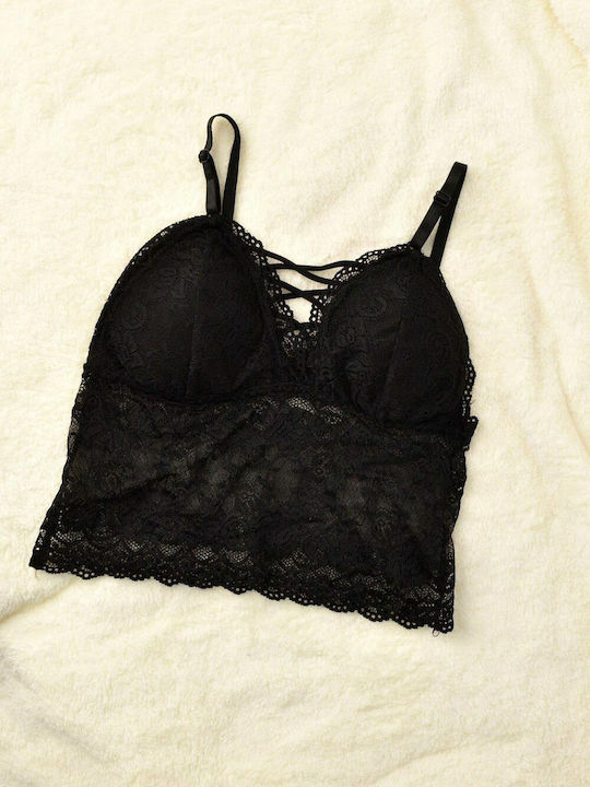 Potre Μαύρο Γυναικείο Bralette Σουτιέν