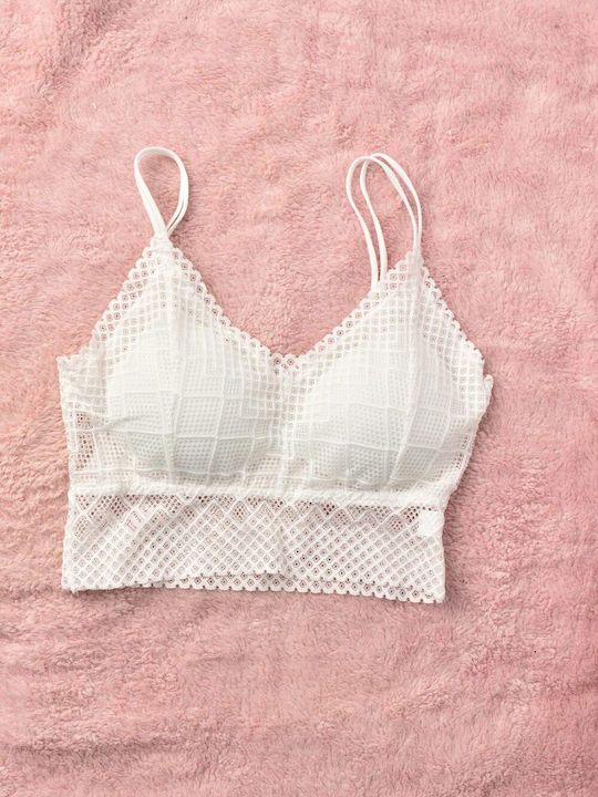 Potre Λευκό Γυναικείο Bralette Σουτιέν