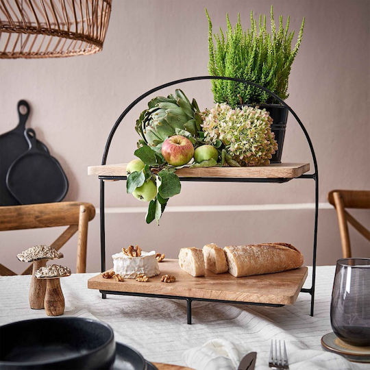 Butlers Ξύλινη Εταζέρα Καφέ Ø45xY45cm Π45xΜ45xΥ45cm Butlers Ξύλινη Εταζέρα Καφέ Ø45xY45cm Π45xΜ45xΥ45cm