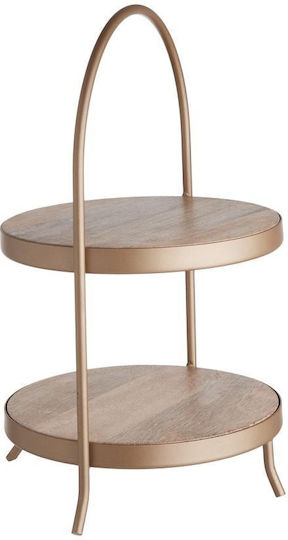 Butlers Ξύλινη Εταζέρα Καφέ Ø35xY35cm Π35xΜ35xΥ35cm