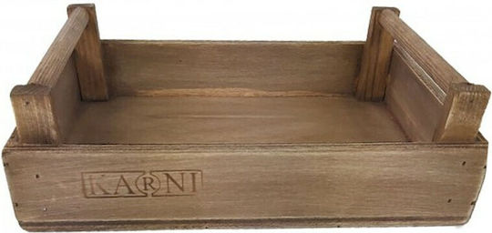 Nakaro Wood Carrier Serving Basket Wooden with Dimensions 25x17cm 1pcs