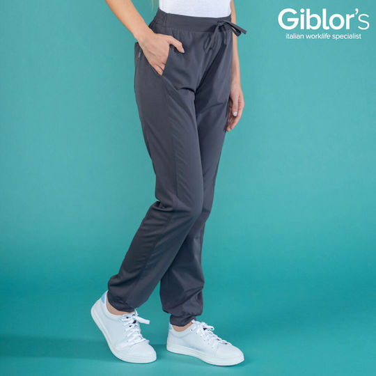 Giblor's Παντελόνι Σεφ Λευκό με Λάστιχο στη Μέση