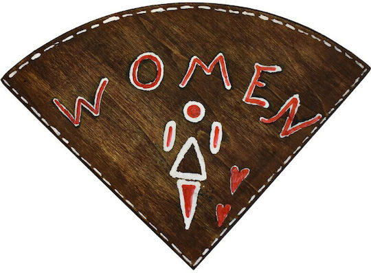 Nakaro Wood WC-Schild Männer / Frauen 18x25cm ΚΑΡ-424