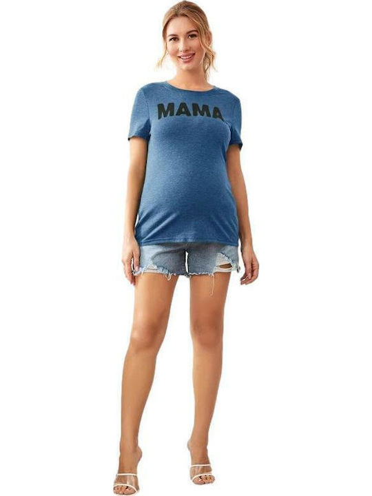 Queen Mother Maternity T-Shirt Blue