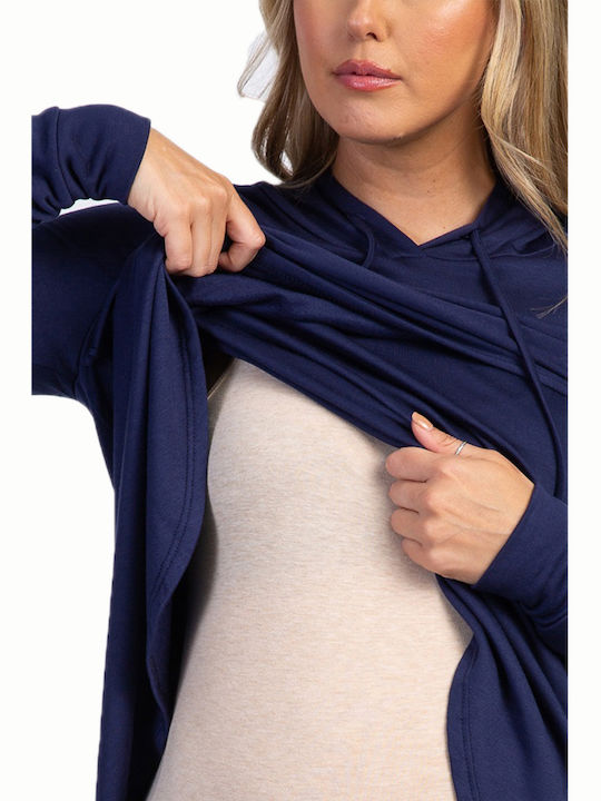 Queen Mother Maternity Top Blue